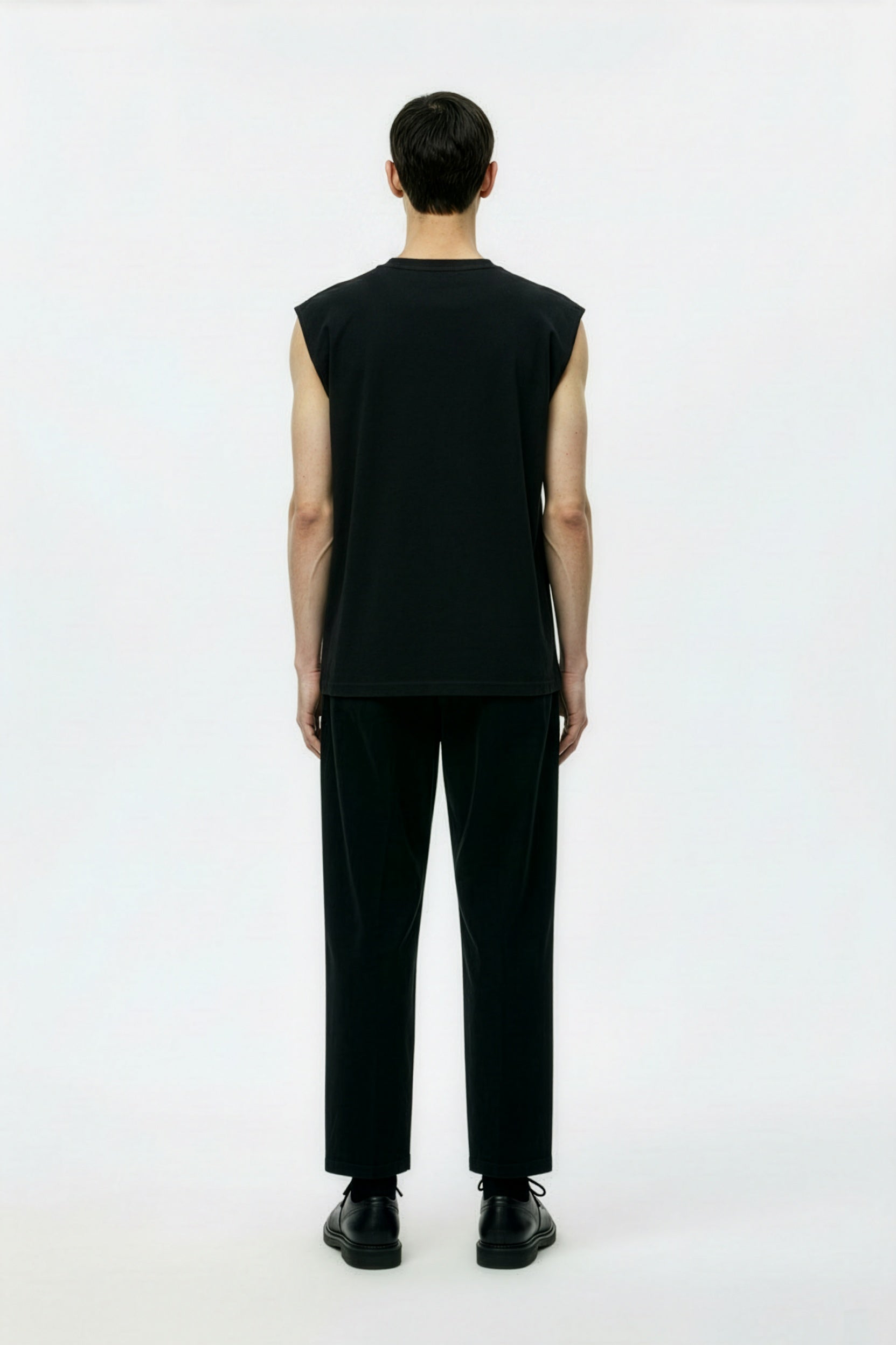 Black Sorona Quick-Dry Cooling Tank Top – Back on Model | TheTwoZero