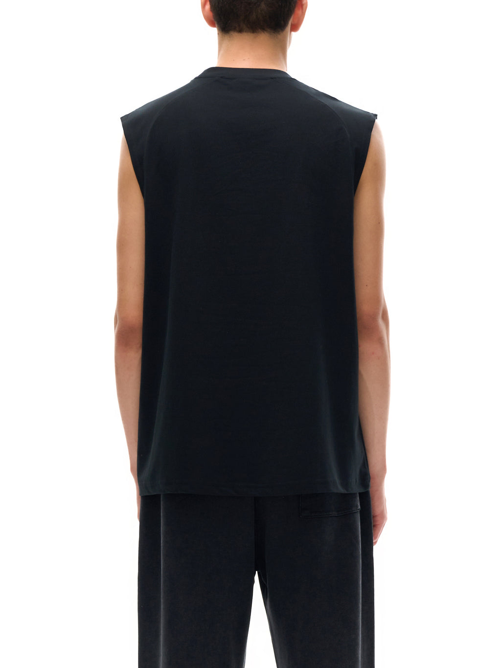 Black Sorona Quick-Dry Cooling Tank Top – Side View | TheTwoZero