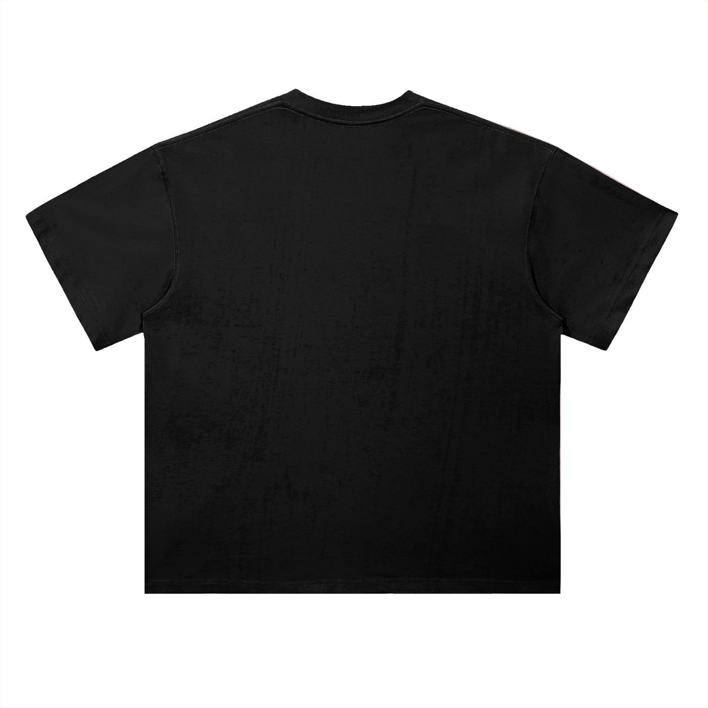 Classic Black Heavyweight Drop Shoulder Tee – Back View | TheTwoZero