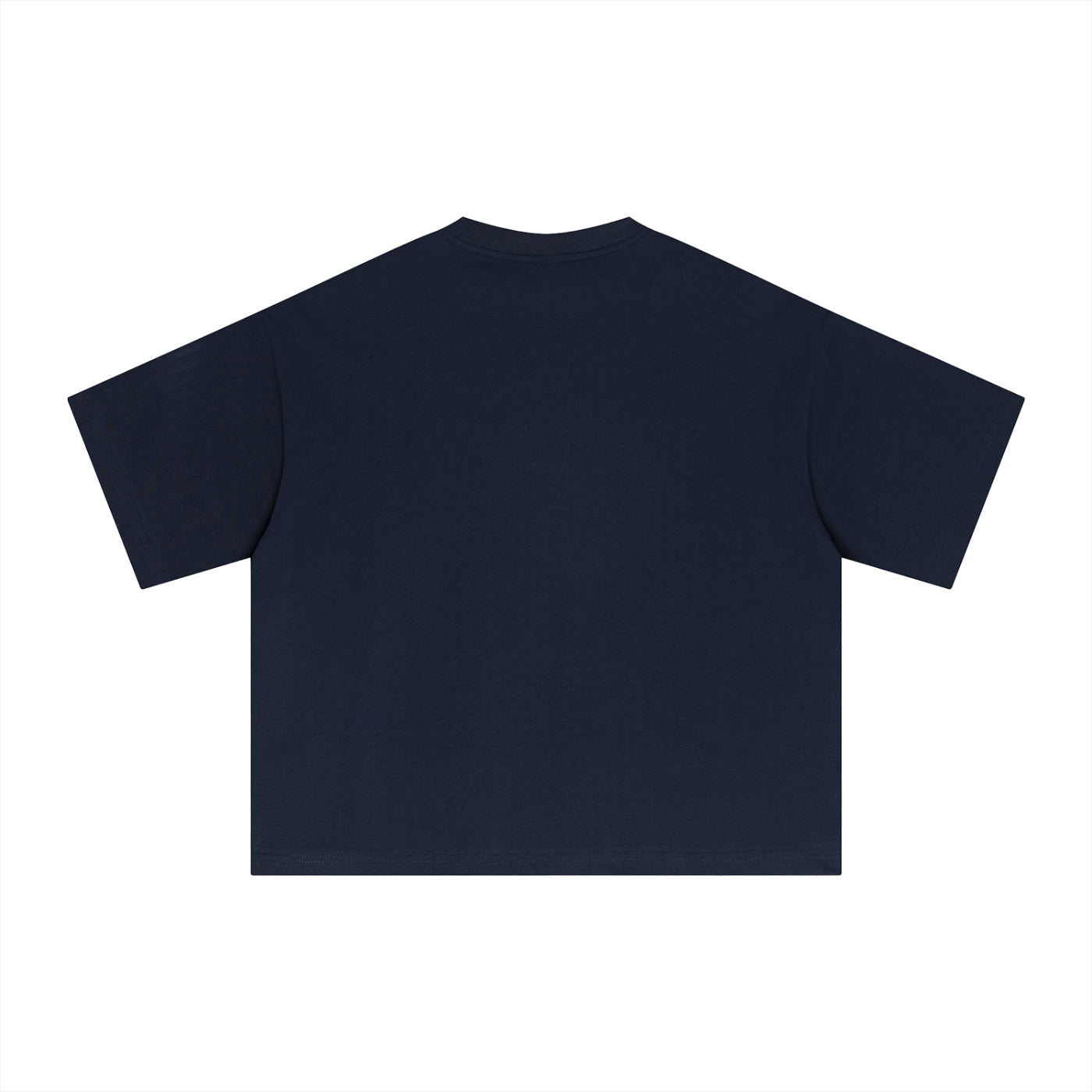 Dark Blue Sorona Boxy Tee – Back View | TheTwoZero