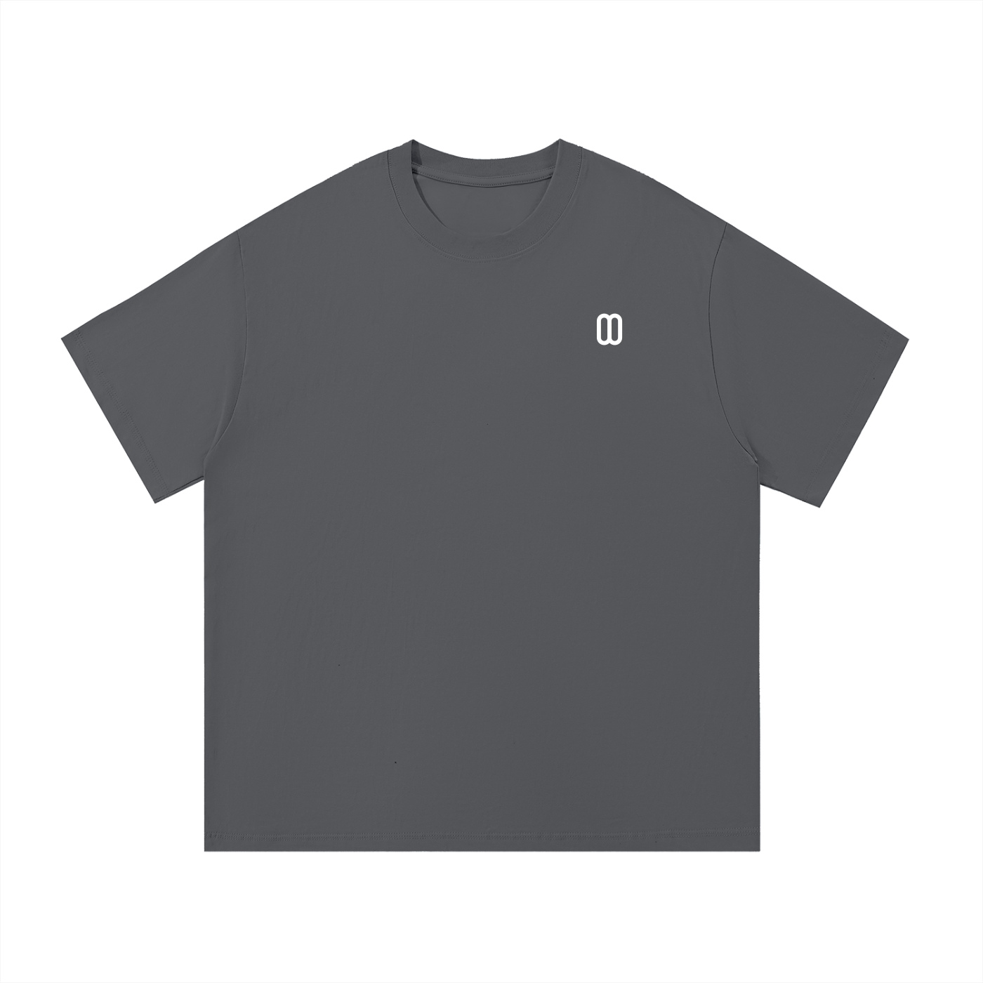 Dark Gray Essential Cotton Tee – Front Flat Lay | TheTwoZero