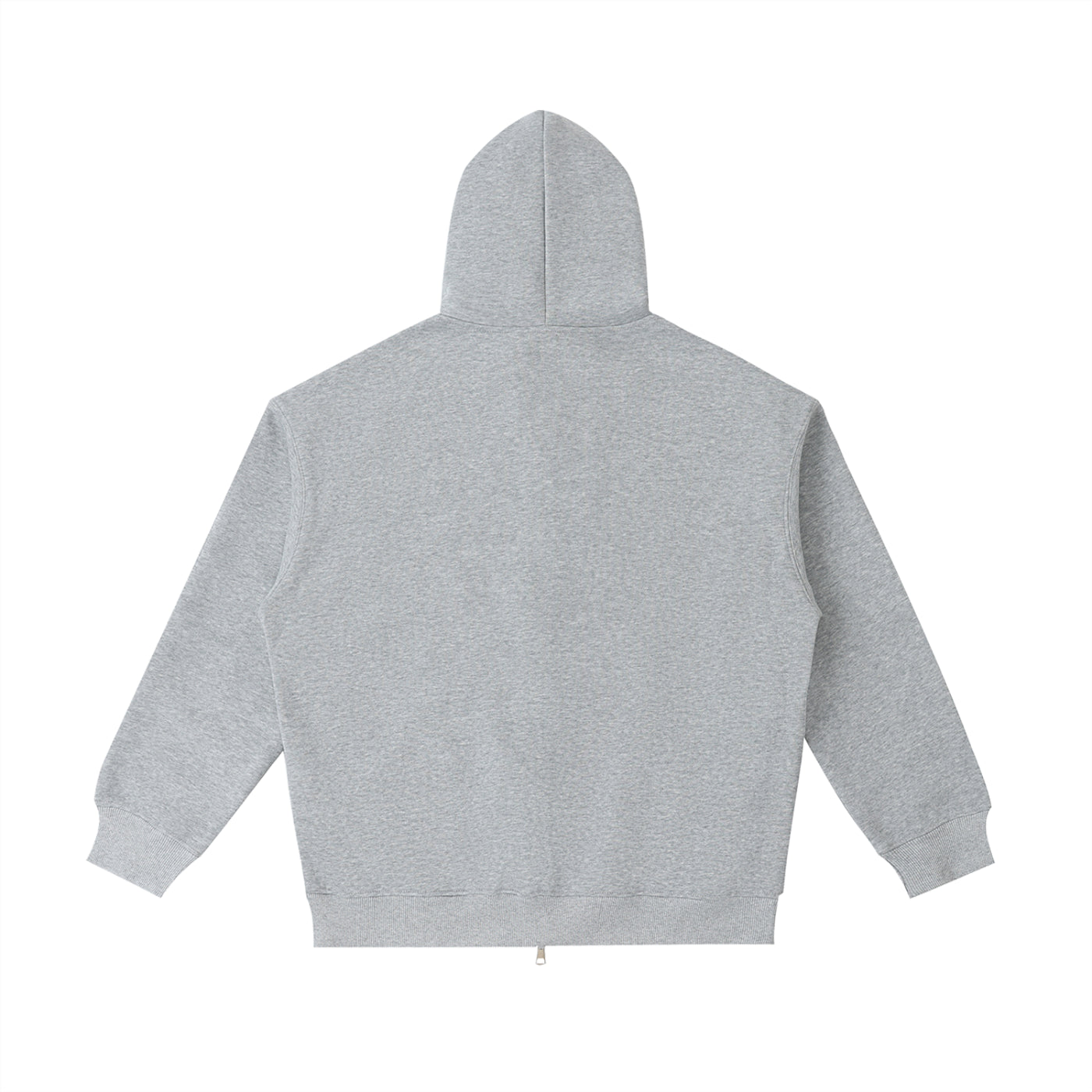 Flower Gray Essential Heavyweight Pocket Hoodie – Back View | TheTwoZero