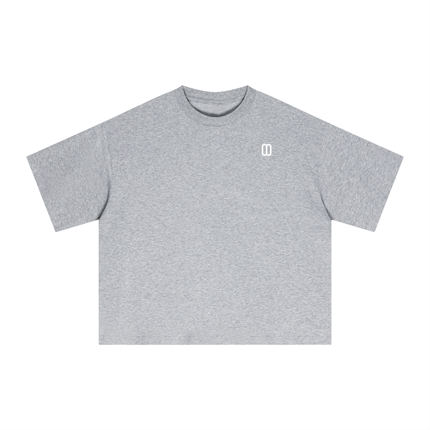 Flower Gray Sorona Boxy Tee – Front View | TheTwoZero