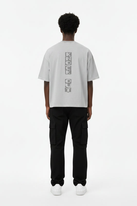 Light Gray Vintage Wash Cotton Tee – Back View | TheTwoZero