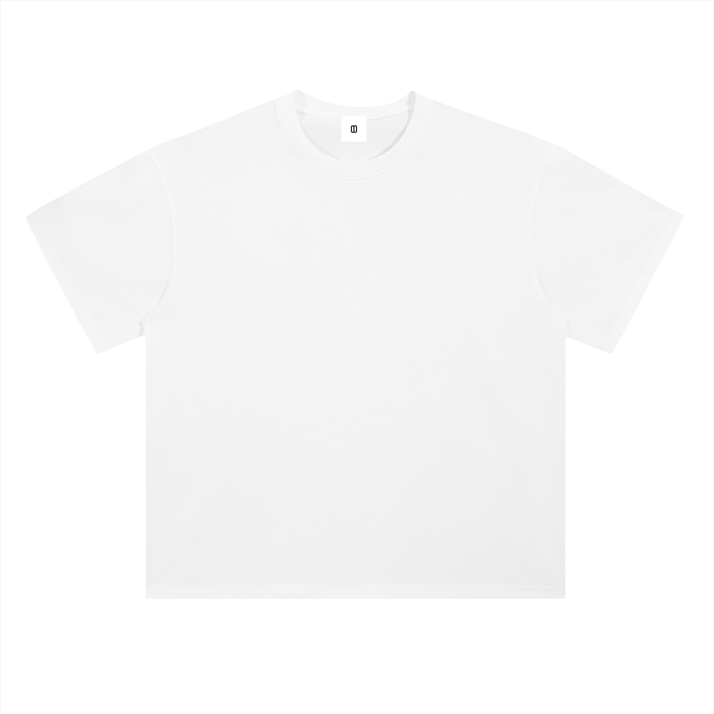 Lucent White Heavyweight Drop Shoulder Tee – Detail View | TheTwoZero