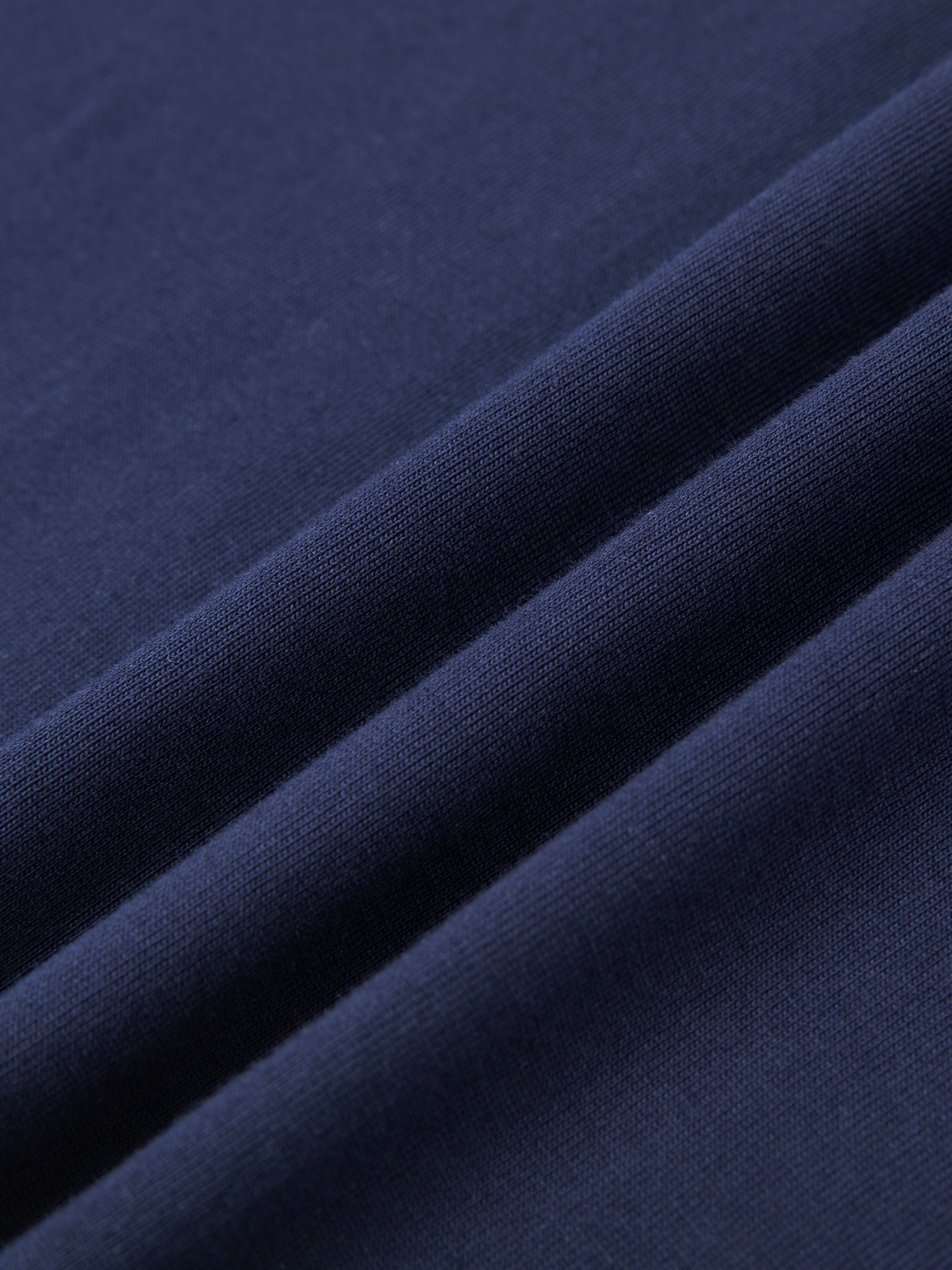 Navy Blue Essential Cotton Tee – Flat Lay | TheTwoZero