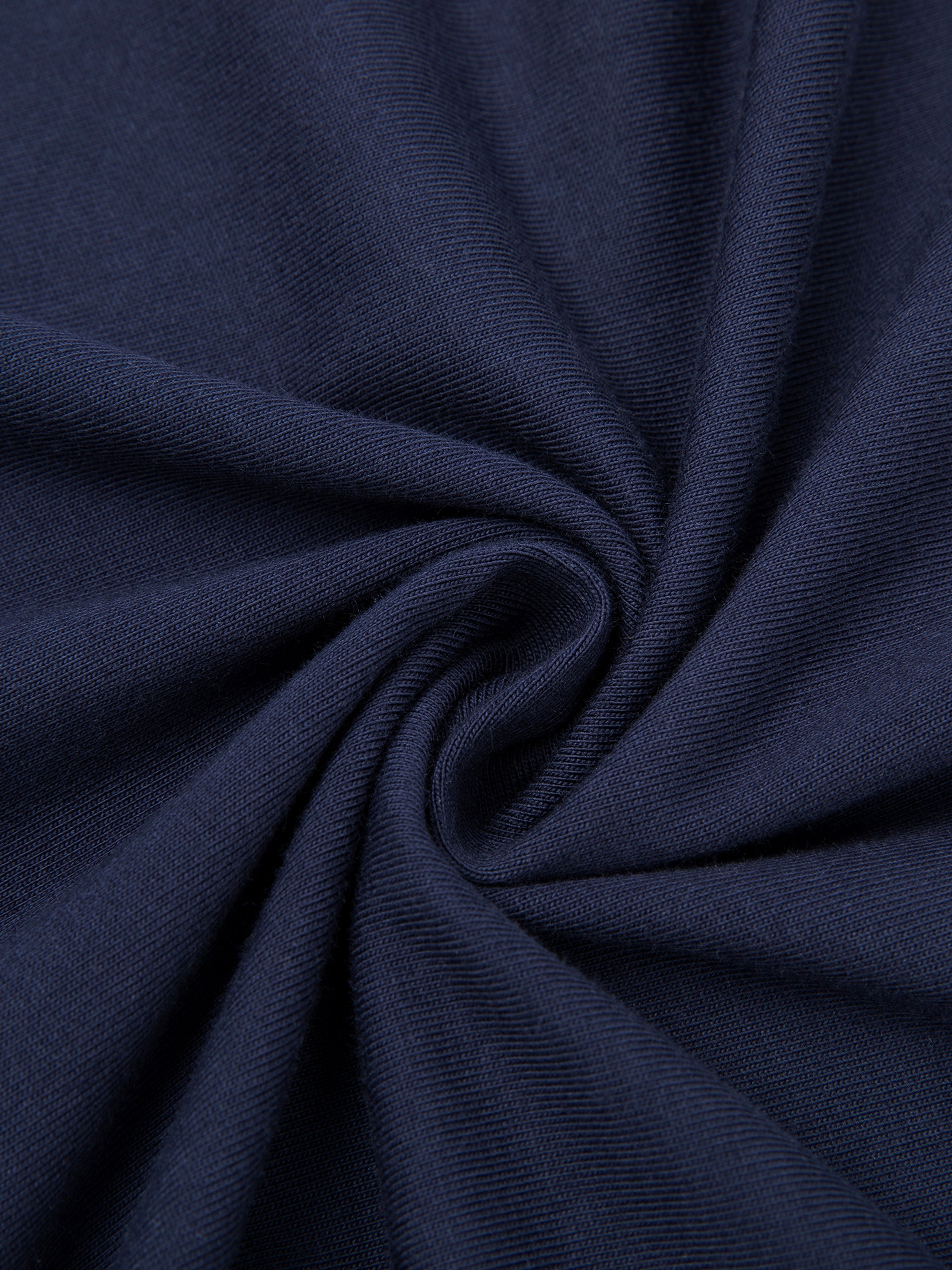 Navy Blue Essential Cotton Tee – Lifestyle Shot | TheTwoZero