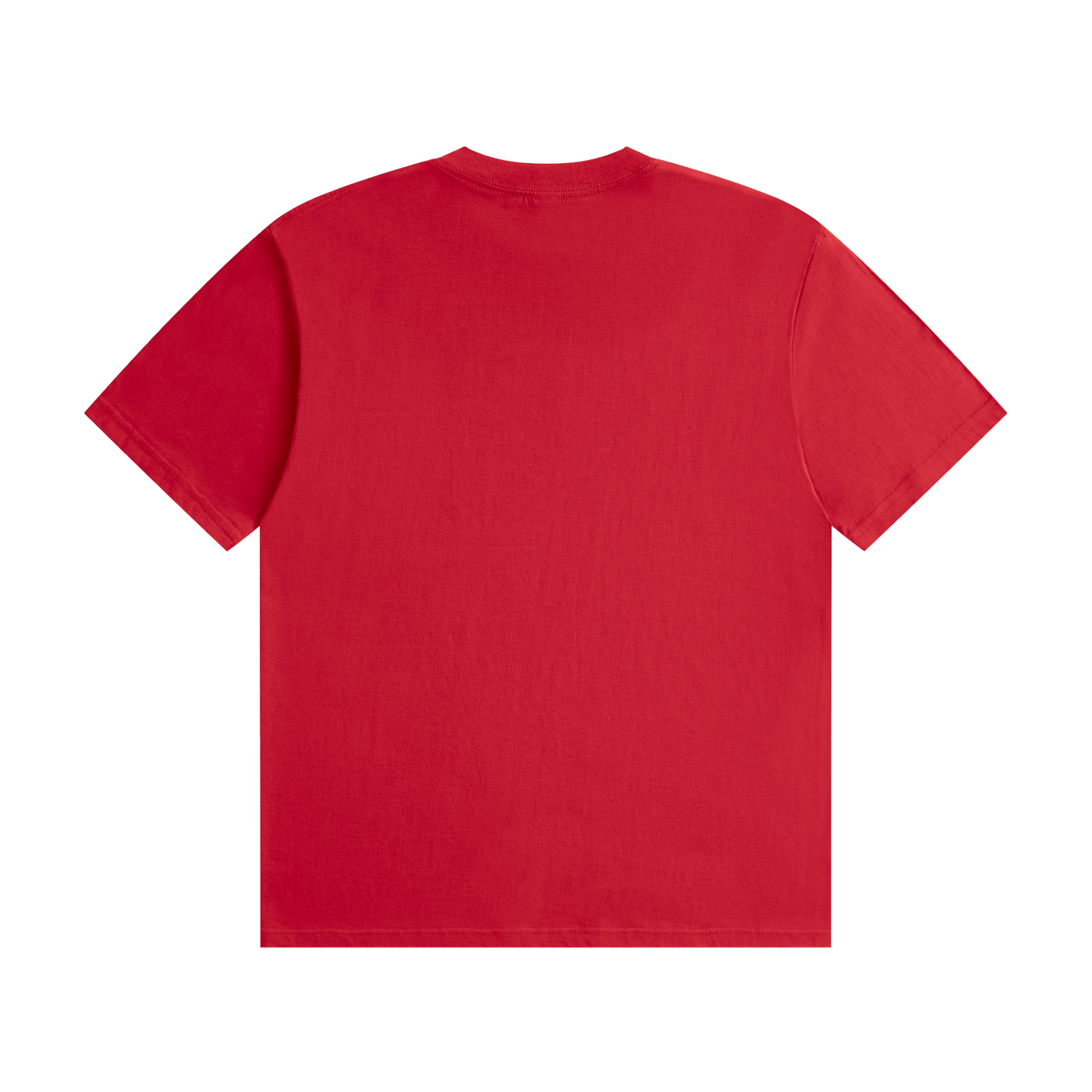 Red Unisex Seamless Cotton Tee – Back View | TheTwoZero
