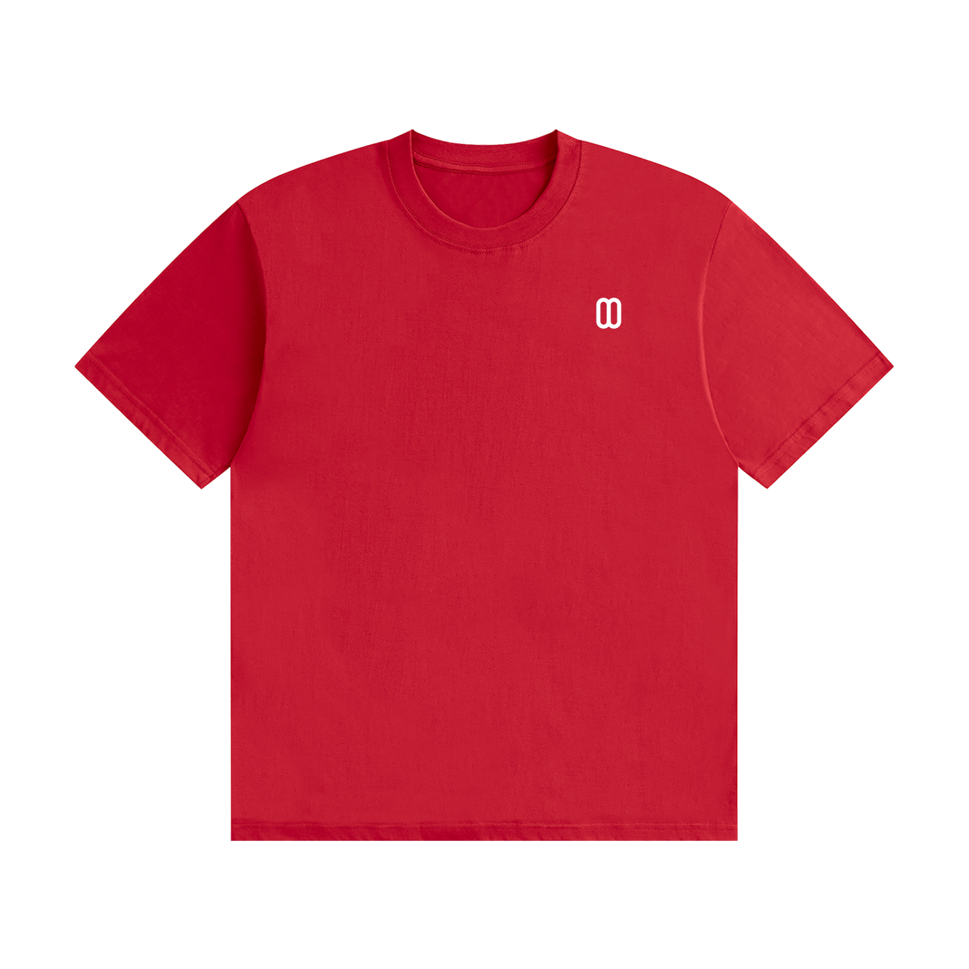 Red Unisex Seamless Cotton Tee – Front View | TheTwoZero