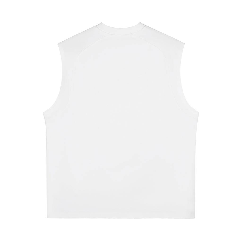 White Sorona Quick-Dry Cooling Tank Top – Back View | TheTwoZero